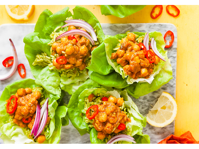 Chana Masala Lettuce Wraps